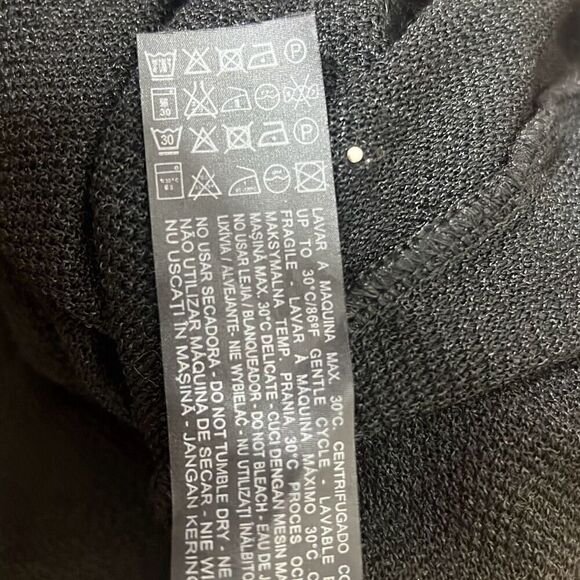 Zara light weight black top sweater pearls S - Picture 11 of 13